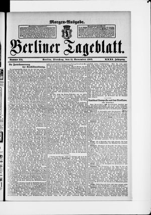 Berliner Tageblatt und Handels-Zeitung on Nov 11, 1902