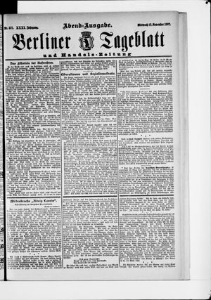 Berliner Tageblatt und Handels-Zeitung vom 12.11.1902