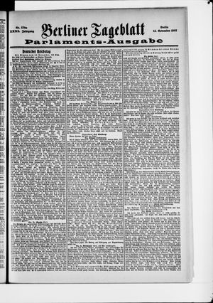 Berliner Tageblatt und Handels-Zeitung on Nov 14, 1902