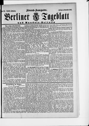 Berliner Tageblatt und Handels-Zeitung vom 14.11.1902