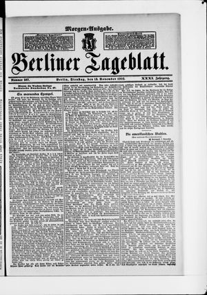 Berliner Tageblatt und Handels-Zeitung vom 18.11.1902