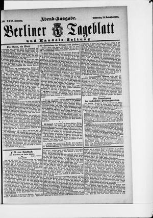 Berliner Tageblatt und Handels-Zeitung vom 20.11.1902