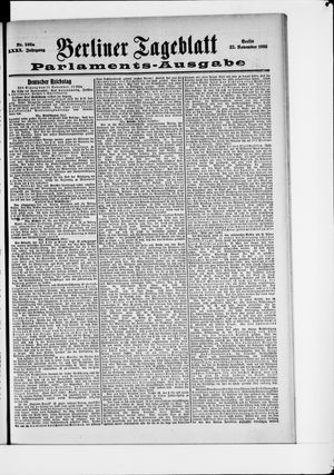 Berliner Tageblatt und Handels-Zeitung vom 22.11.1902