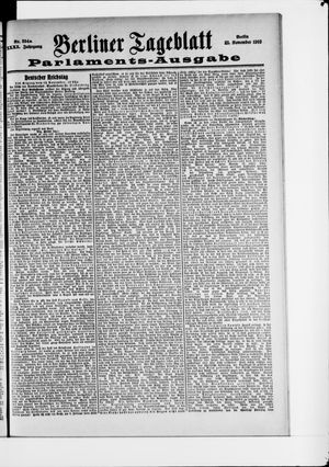 Berliner Tageblatt und Handels-Zeitung vom 23.11.1902