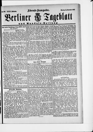 Berliner Tageblatt und Handels-Zeitung vom 24.11.1902