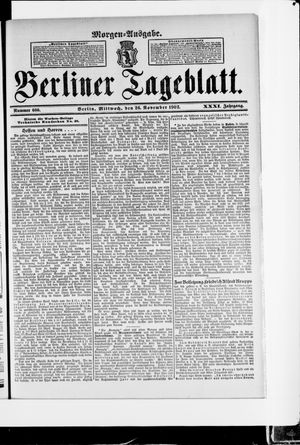 Berliner Tageblatt und Handels-Zeitung on Nov 26, 1902