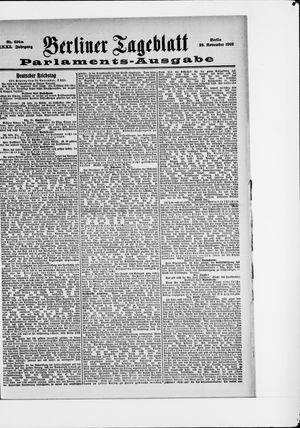 Berliner Tageblatt und Handels-Zeitung vom 29.11.1902