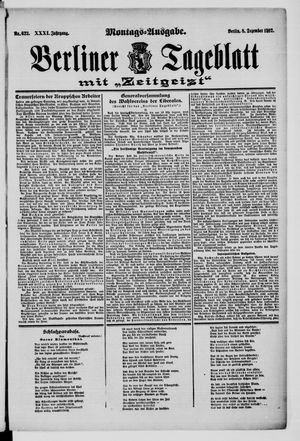 Berliner Tageblatt und Handels-Zeitung on Dec 8, 1902