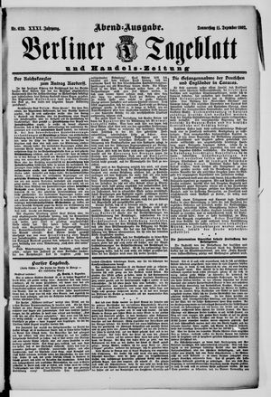 Berliner Tageblatt und Handels-Zeitung on Dec 11, 1902