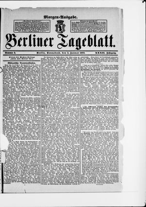 Berliner Tageblatt und Handels-Zeitung vom 03.01.1903