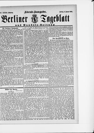 Berliner Tageblatt und Handels-Zeitung on Jan 9, 1903