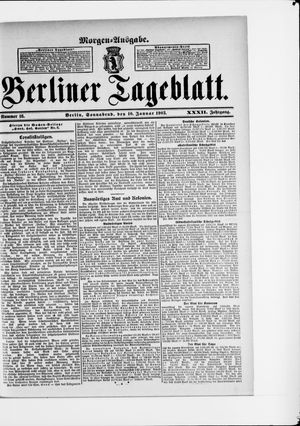 Berliner Tageblatt und Handels-Zeitung vom 10.01.1903