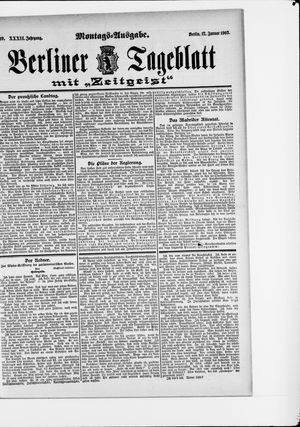 Berliner Tageblatt und Handels-Zeitung vom 12.01.1903