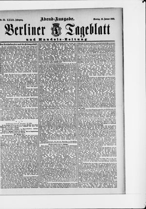 Berliner Tageblatt und Handels-Zeitung vom 19.01.1903
