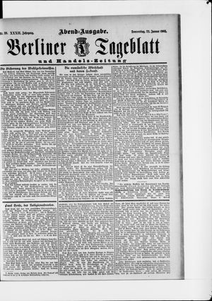 Berliner Tageblatt und Handels-Zeitung on Jan 22, 1903
