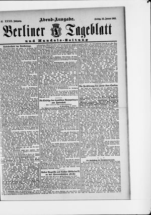 Berliner Tageblatt und Handels-Zeitung on Jan 23, 1903