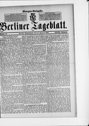 Berliner Tageblatt und Handels-Zeitung vom 24.01.1903