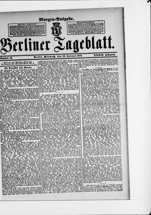 Berliner Tageblatt und Handels-Zeitung vom 28.01.1903