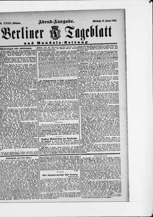 Berliner Tageblatt und Handels-Zeitung vom 28.01.1903