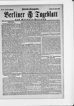 Berliner Tageblatt und Handels-Zeitung on Jan 30, 1903