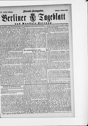 Berliner Tageblatt und Handels-Zeitung on Feb 2, 1903