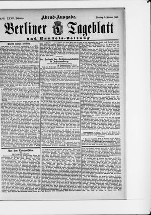 Berliner Tageblatt und Handels-Zeitung vom 03.02.1903