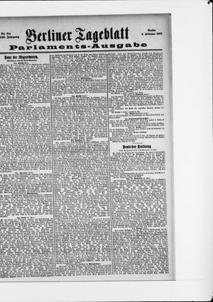 Berliner Tageblatt und Handels-Zeitung vom 04.02.1903