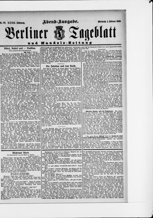 Berliner Tageblatt und Handels-Zeitung on Feb 4, 1903