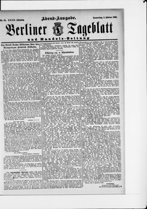 Berliner Tageblatt und Handels-Zeitung vom 05.02.1903