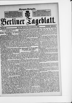 Berliner Tageblatt und Handels-Zeitung vom 05.02.1903