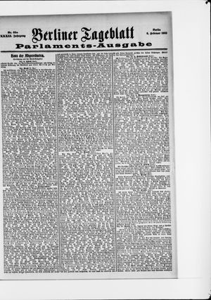 Berliner Tageblatt und Handels-Zeitung vom 06.02.1903