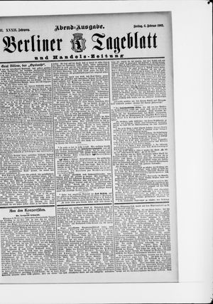 Berliner Tageblatt und Handels-Zeitung vom 06.02.1903