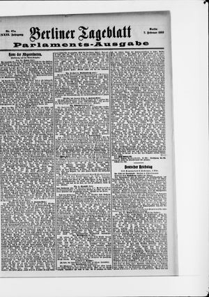 Berliner Tageblatt und Handels-Zeitung vom 07.02.1903