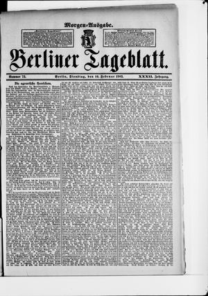 Berliner Tageblatt und Handels-Zeitung vom 10.02.1903