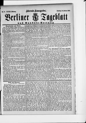Berliner Tageblatt und Handels-Zeitung vom 10.02.1903