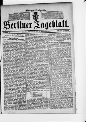 Berliner Tageblatt und Handels-Zeitung on Feb 11, 1903