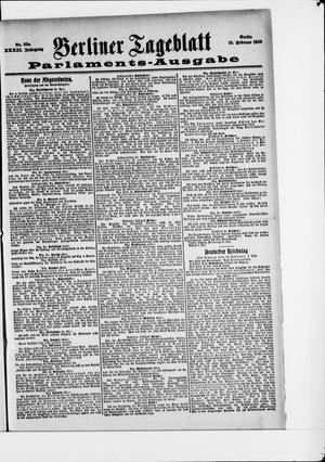 Berliner Tageblatt und Handels-Zeitung on Feb 15, 1903