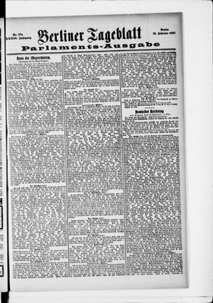 Berliner Tageblatt und Handels-Zeitung on Feb 18, 1903