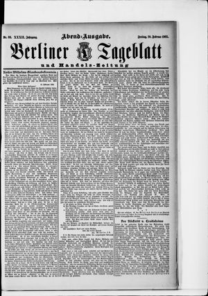 Berliner Tageblatt und Handels-Zeitung vom 20.02.1903