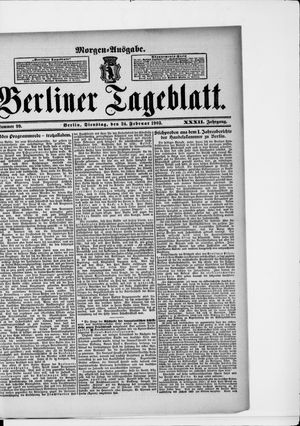 Berliner Tageblatt und Handels-Zeitung vom 24.02.1903