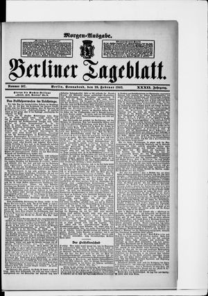 Berliner Tageblatt und Handels-Zeitung vom 28.02.1903