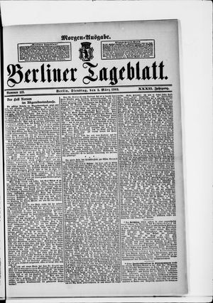 Berliner Tageblatt und Handels-Zeitung vom 03.03.1903