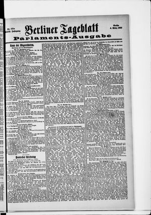 Berliner Tageblatt und Handels-Zeitung vom 04.03.1903