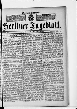 Berliner Tageblatt und Handels-Zeitung on Mar 5, 1903