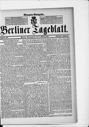 Berliner Tageblatt und Handels-Zeitung vom 07.03.1903