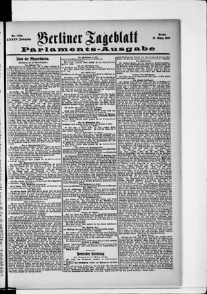Berliner Tageblatt und Handels-Zeitung on Mar 12, 1903