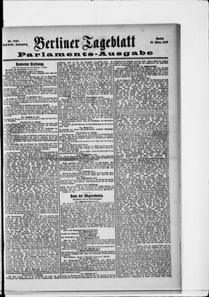 Berliner Tageblatt und Handels-Zeitung vom 15.03.1903