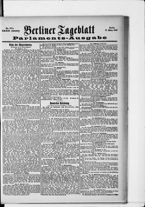 Berliner Tageblatt und Handels-Zeitung vom 17.03.1903