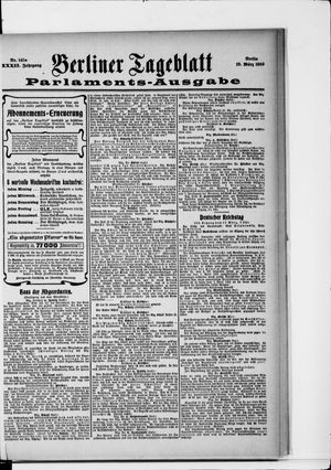 Berliner Tageblatt und Handels-Zeitung vom 19.03.1903
