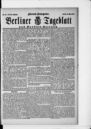 Berliner Tageblatt und Handels-Zeitung vom 20.03.1903
